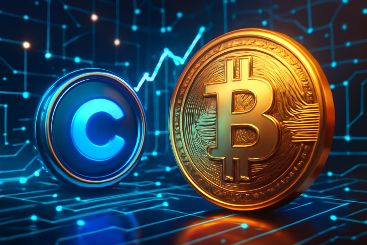 Coinbase 股价上涨，比特币徘徊在近9.2万美元水平