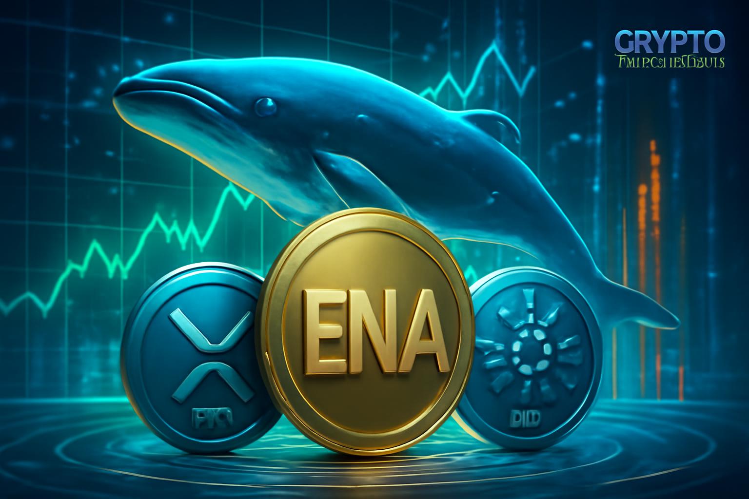 加密鲸鱼信号显示12月涨幅：ENA、XRP 与 ADA 分析