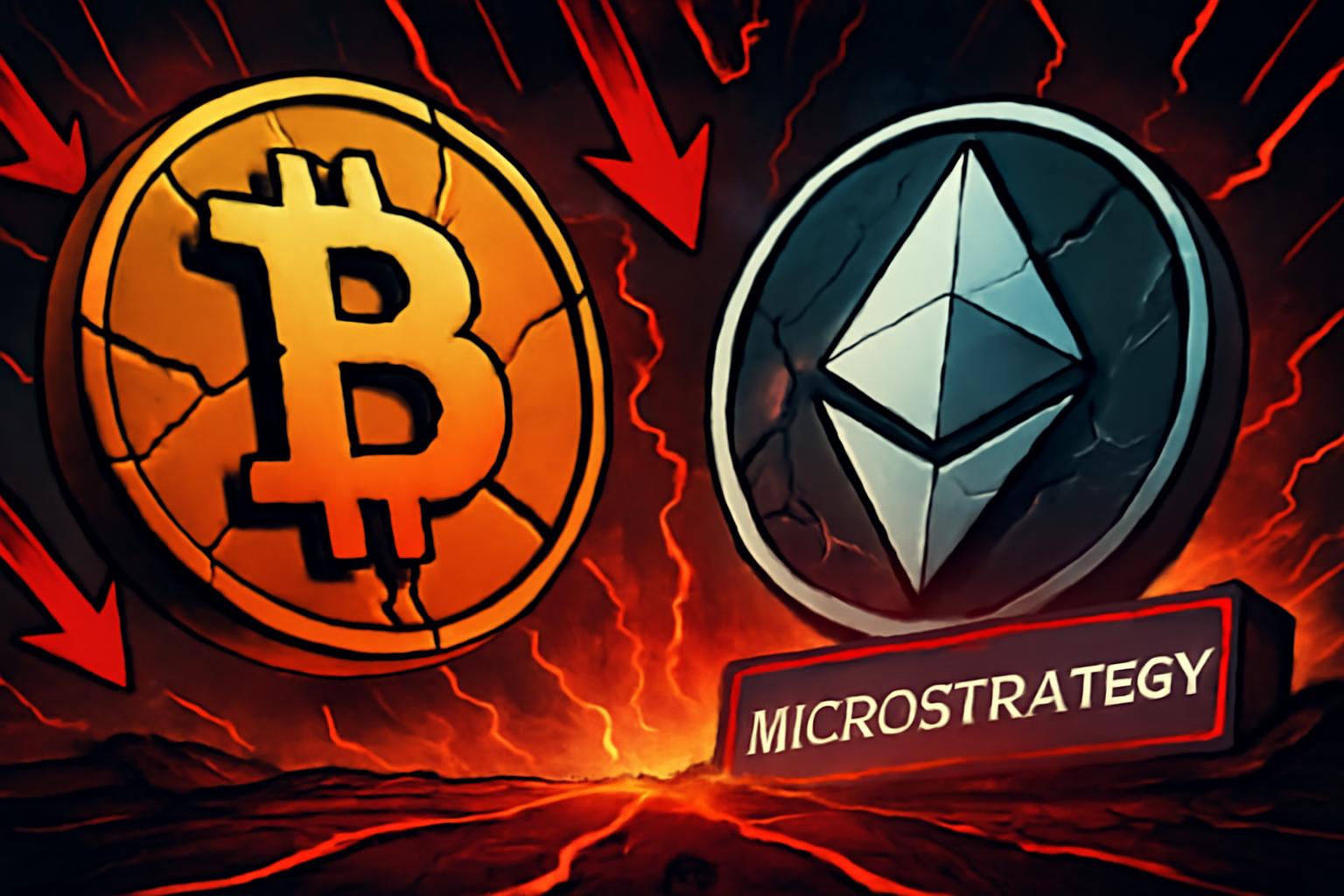 随着市场风险情绪加剧，比特币和以太坊下滑