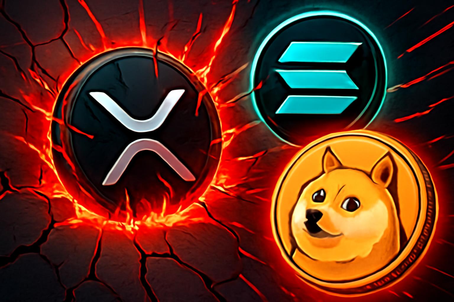 DeepSeek 2025 年 XRP、Solana 与 Dogecoin 的价格预测指示波动性