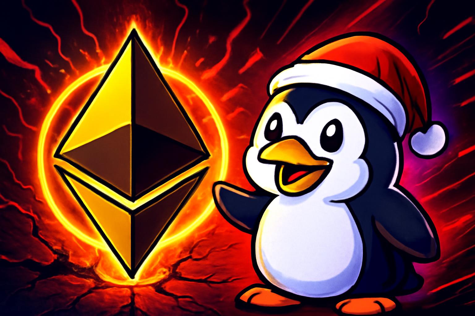 Pengu Penguin 在拉斯维加斯球体开展圣诞周广告，突出 NFT 收藏系列