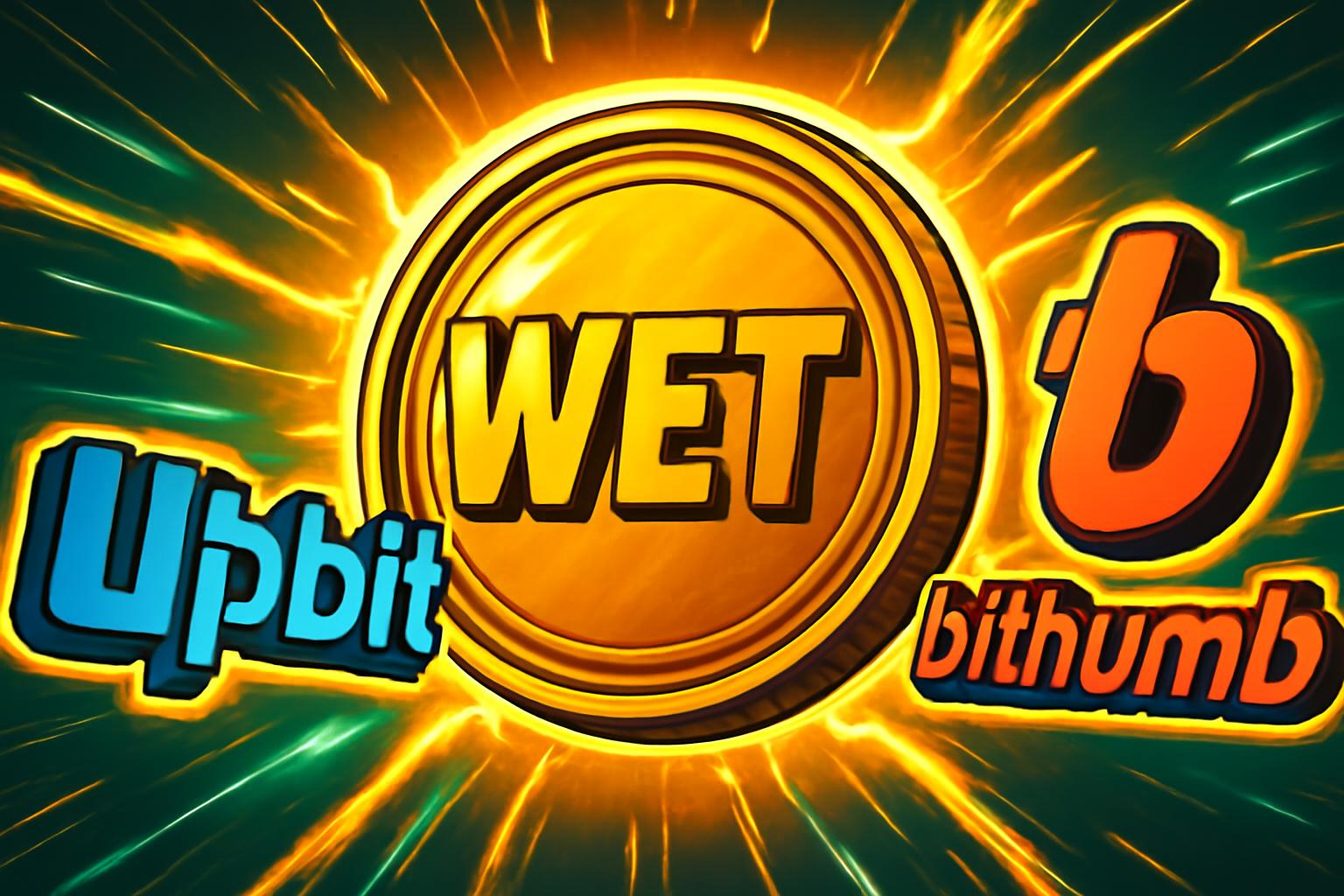 WET已在 Upbit、Bithumb 上市，提升韩国交易活跃度