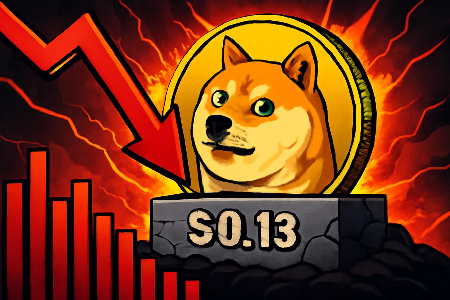 狗狗币交易量激增77%，关键支撑位维持在$0.13