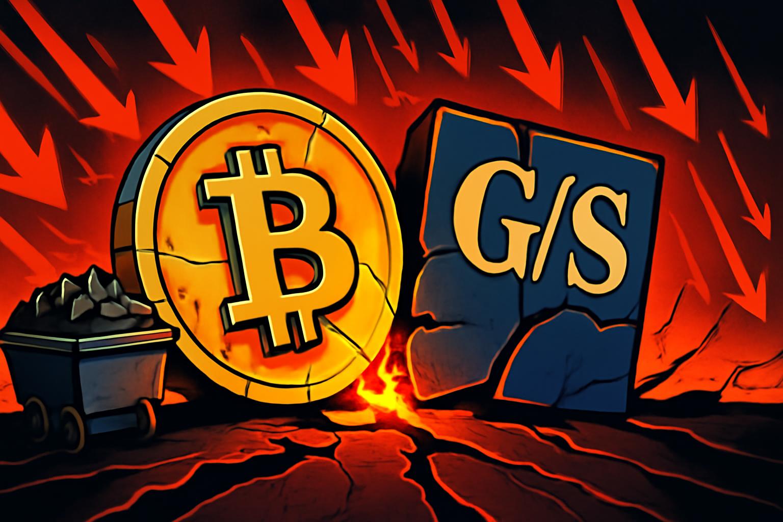 比特币敏感股票在加密货币下跌时下滑；高盛篮子暴跌