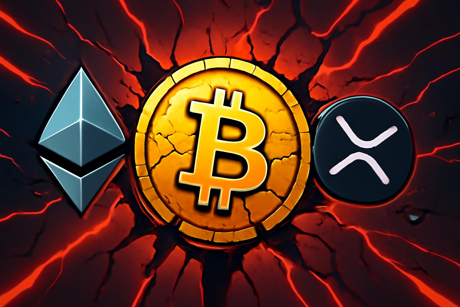 比特币价格在关键数据公布前下滑，主要加密货币反应