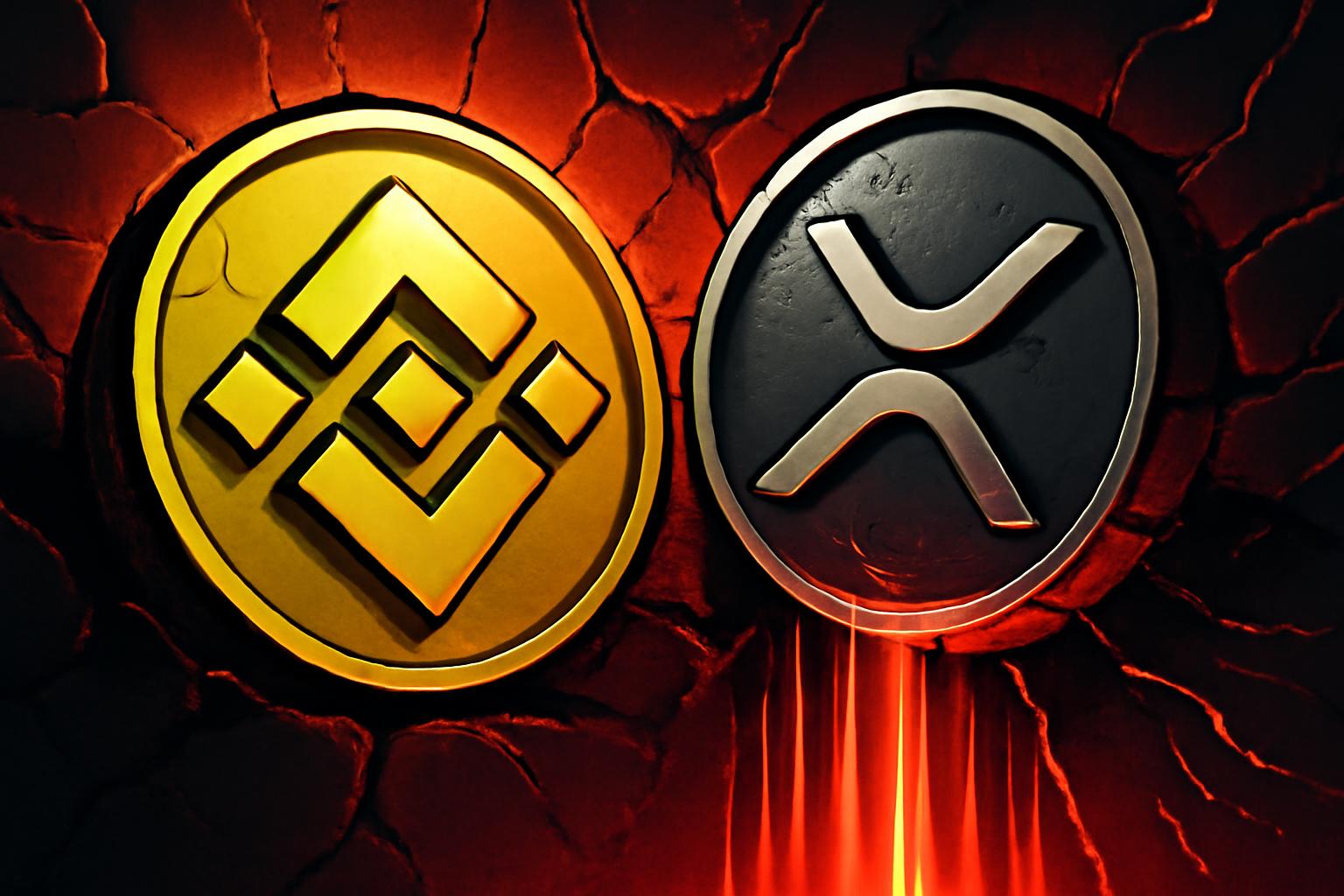 BNB 超越 XRP，但仍处于 900 美元以下，下行信号持续上升