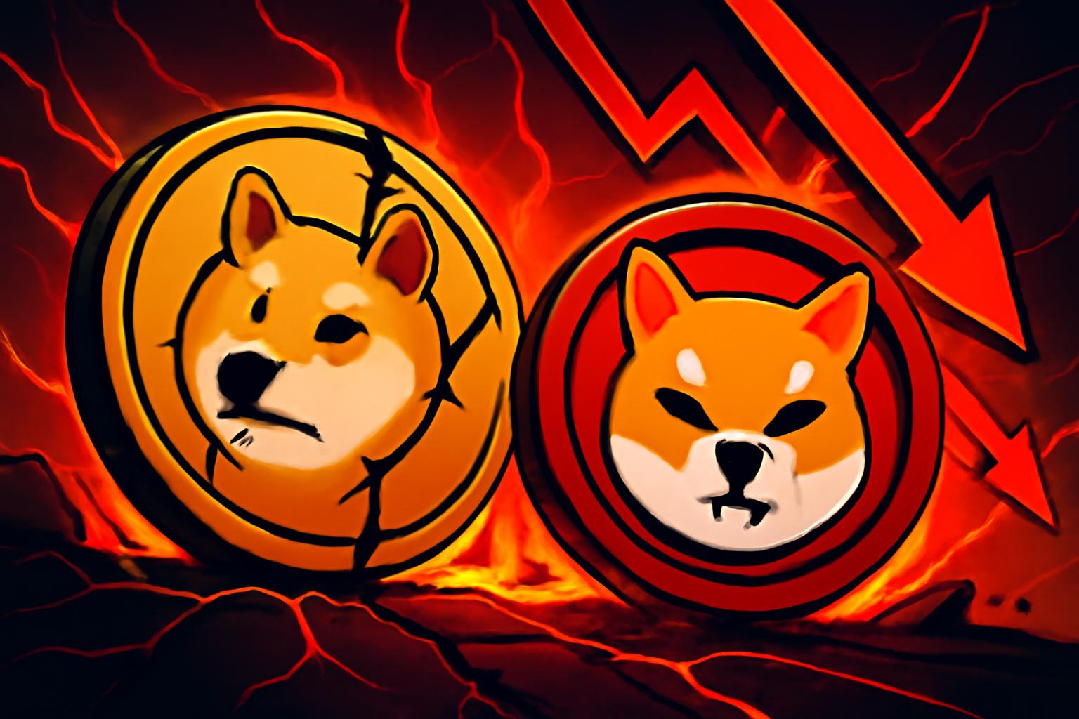 狗狗币与柴犬币在梗币抛售压力中跌破关键水平