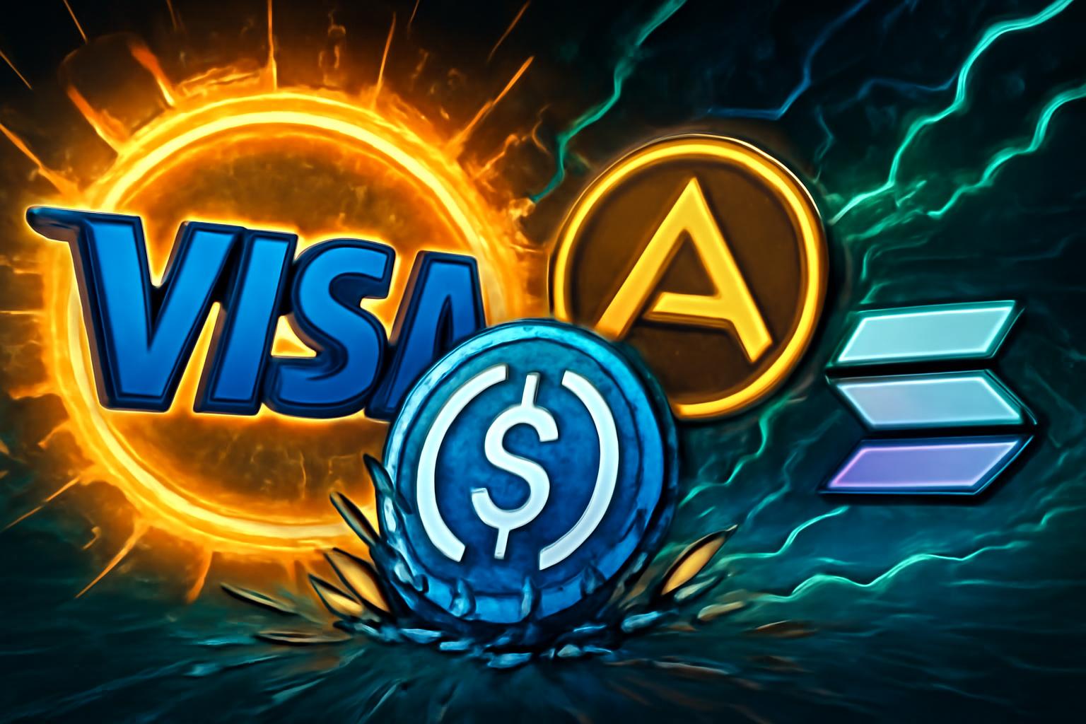 维萨在美国扩大 USDC 结算,携手 Arc 与 Solana