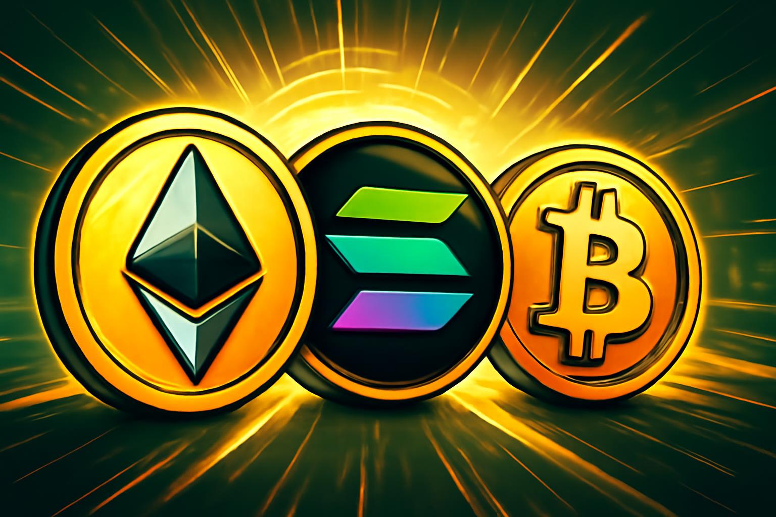 以太坊领涨，索拉纳与比特币上涨