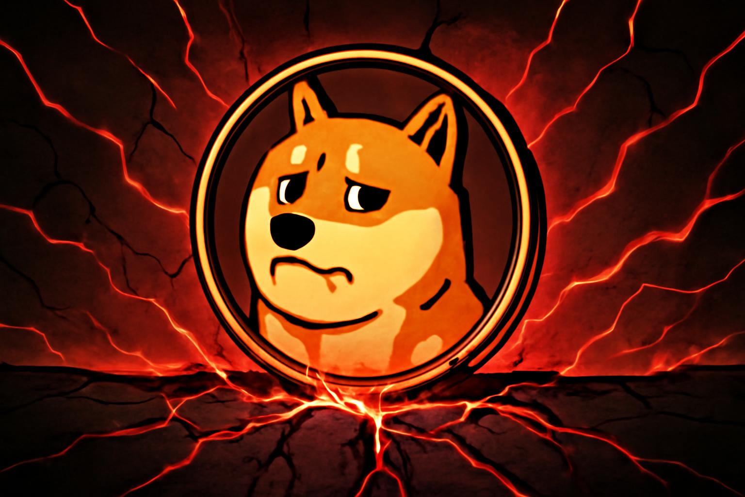 狗狗币接近成本基础区,ETF资金流入减退,价格测试支撑位