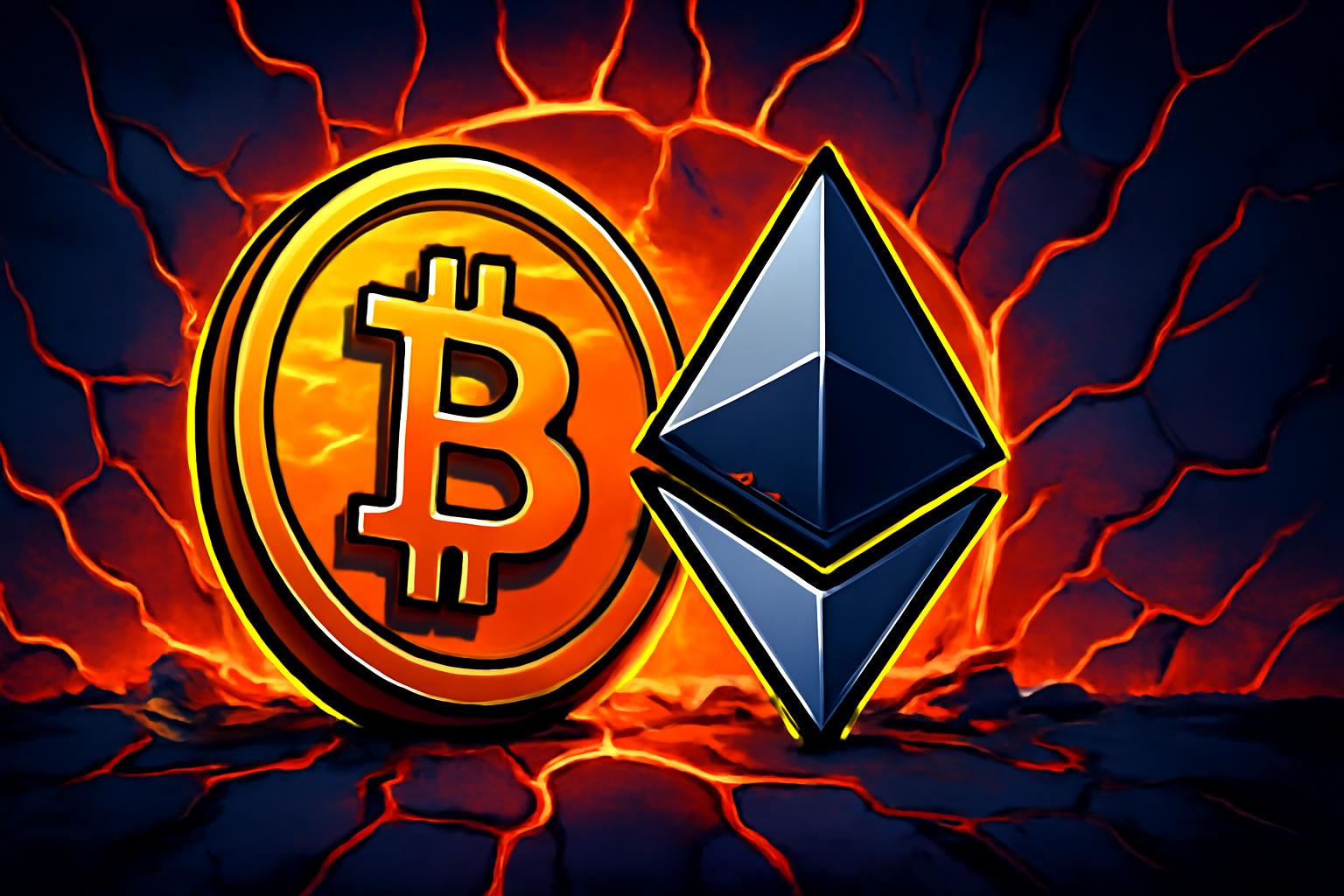 比特币与以太坊突破在即，波动性趋紧