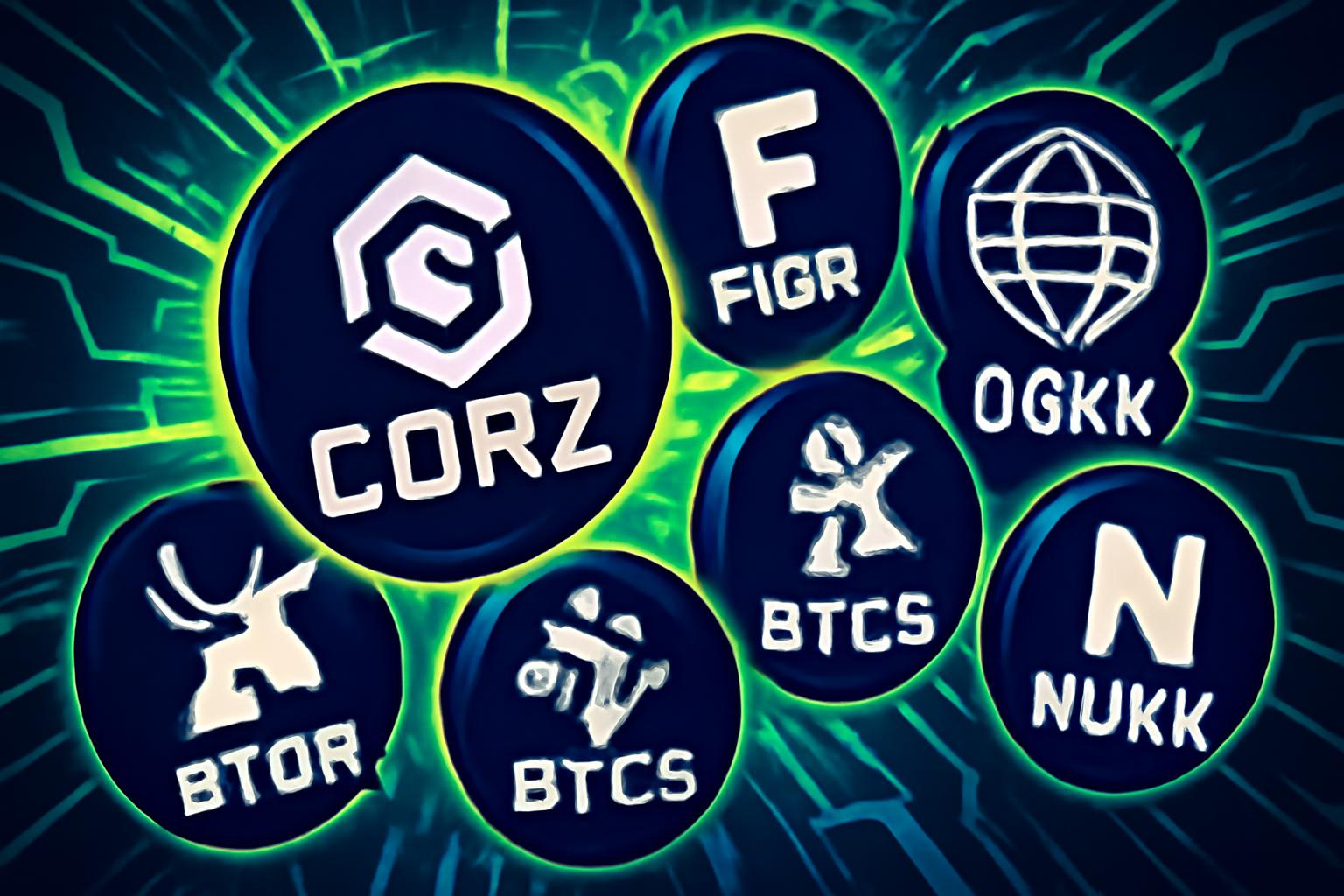 值得现在研究的区块链股: CORZ, FIGR, GLOB, BTDR, DGXX, BTCS, NUKK
