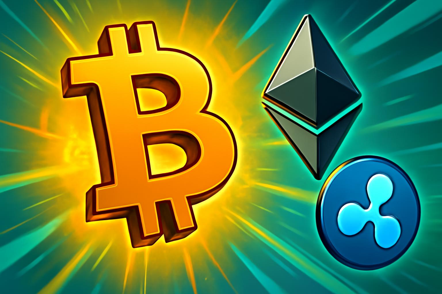 比特币回升至约 92,000 美元，以太坊和瑞波上涨 10%