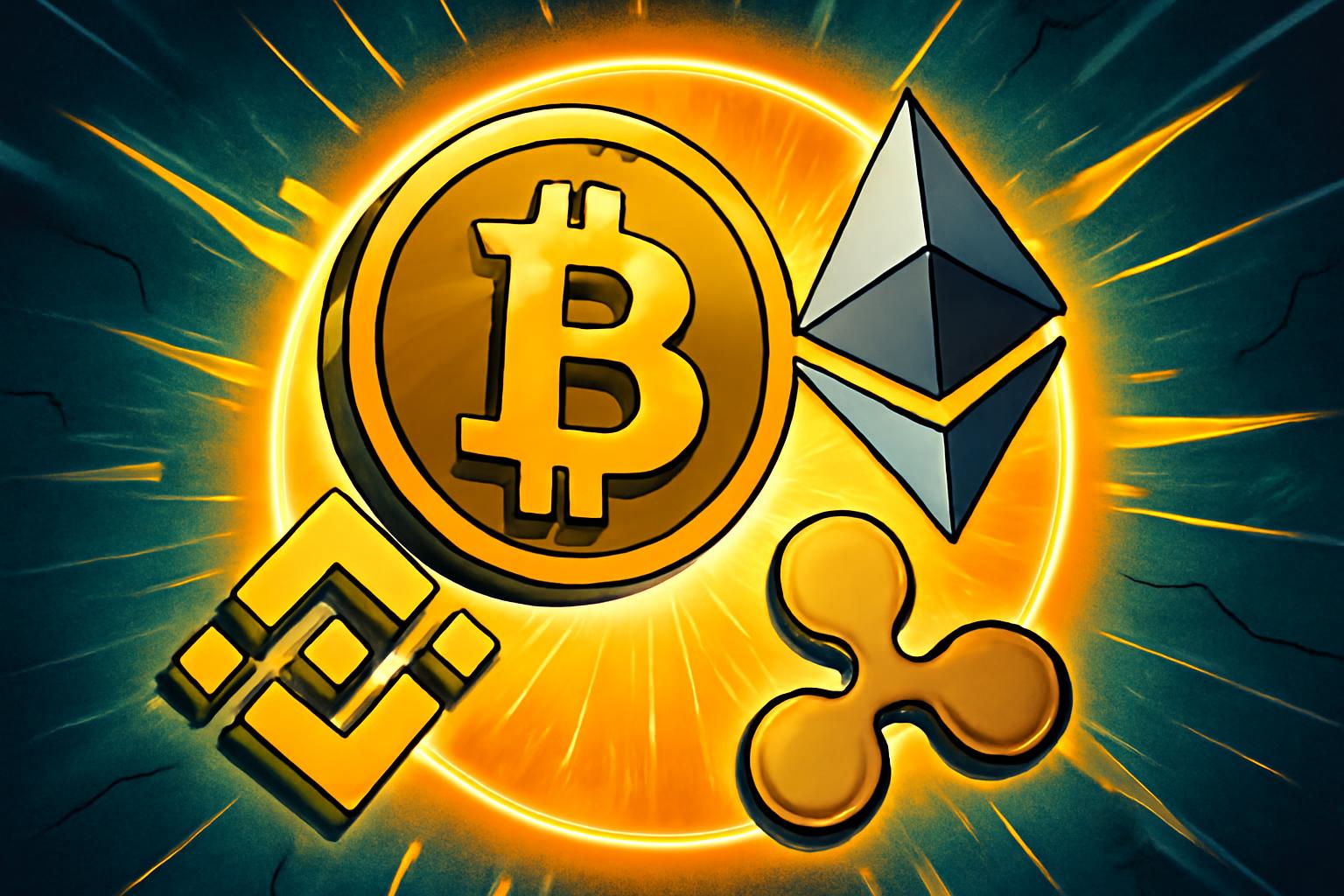 加密市场更新：以 KRW 计价的比特币及主要加密货币，含 24 小时成交量