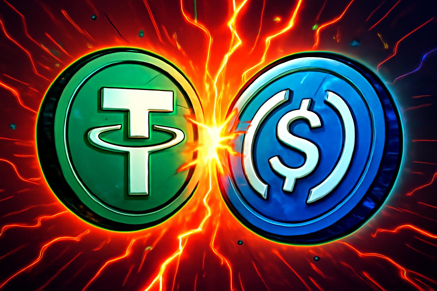 USDT 保持不可动摇的领先地位，USDC 在稳定币领域扩张