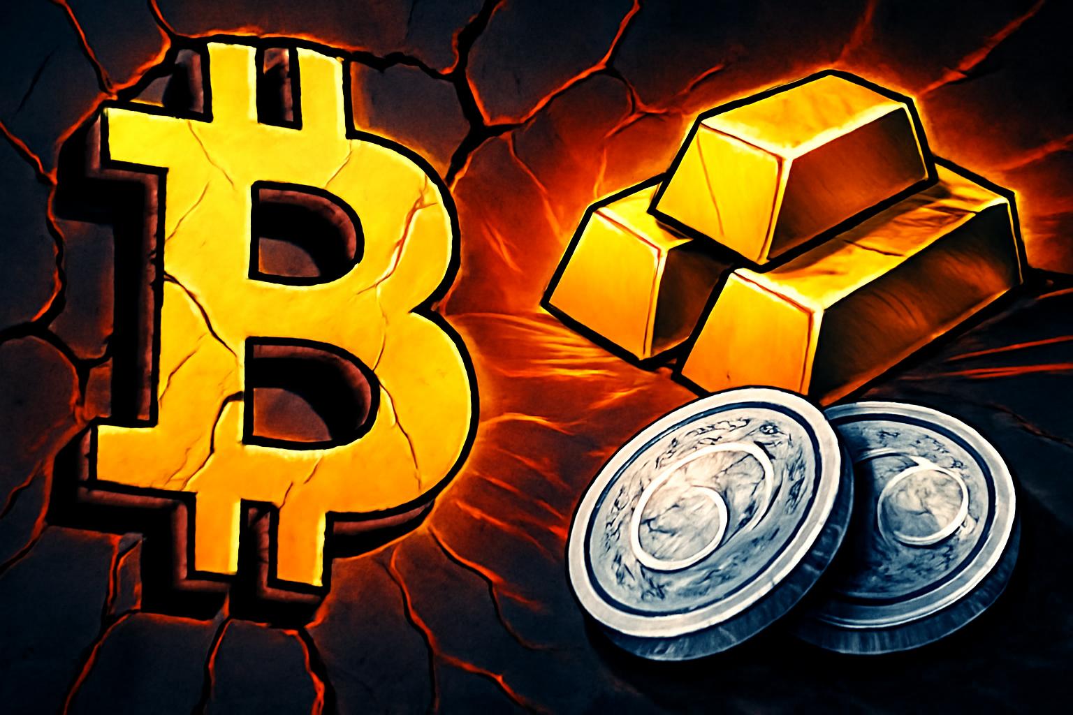 比特币需求走弱，黄金与白银吸引避险资金流入