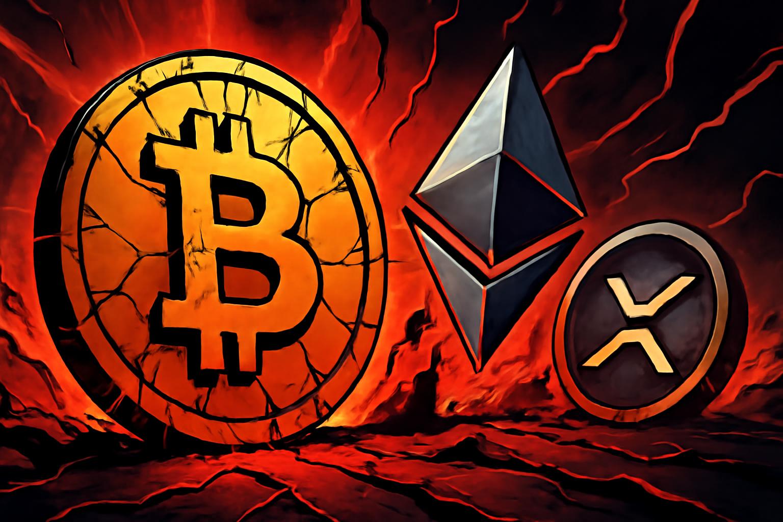 比特币、以太坊和 XRP 十二月初呈现看跌势头