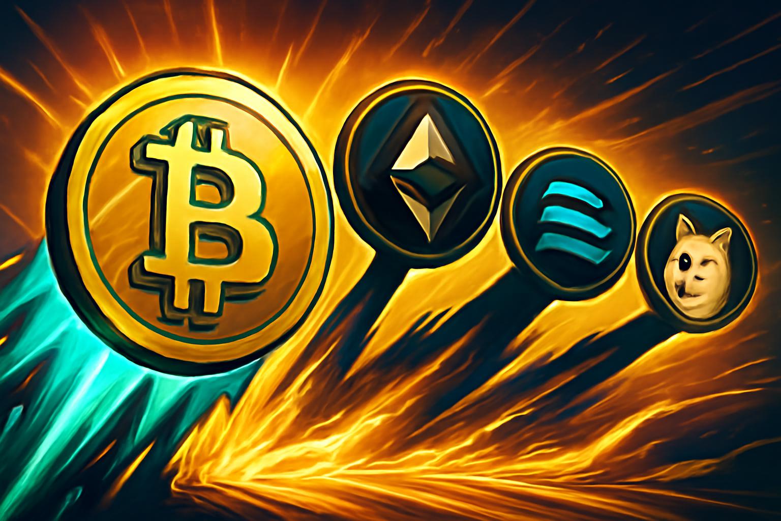 短挤压与机构推动比特币及山寨币上涨的加密市场行情