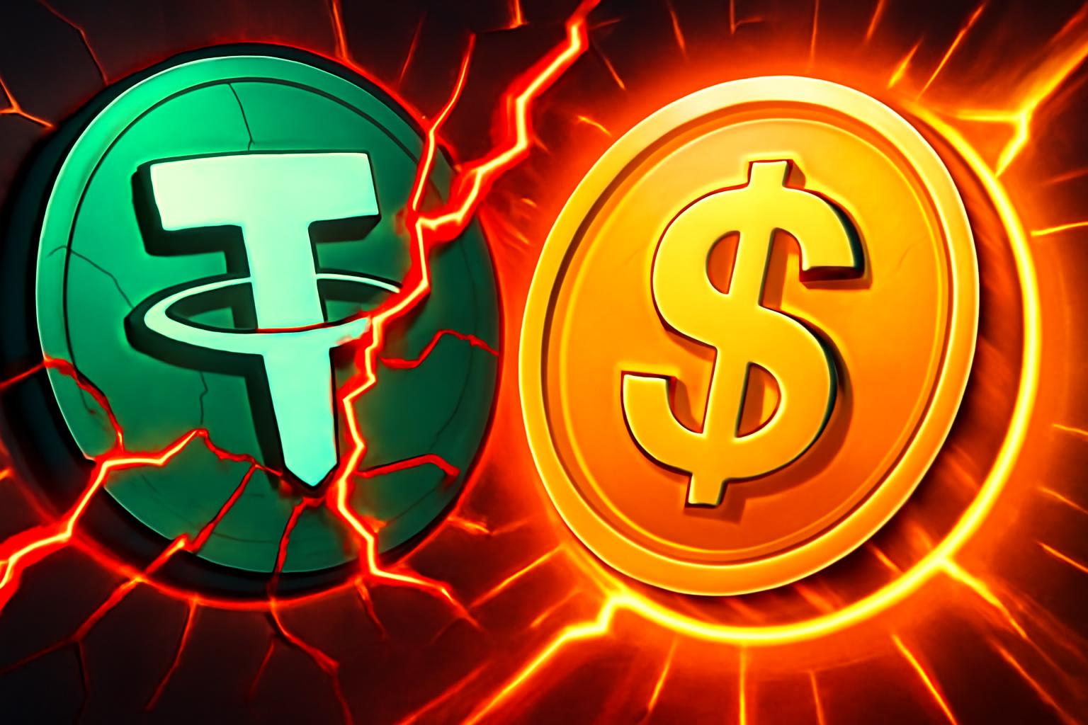 S&P 将 Tether 下调至垃圾级；USDT 挂钩保持稳定；新任命推动黄金背书储备扩张