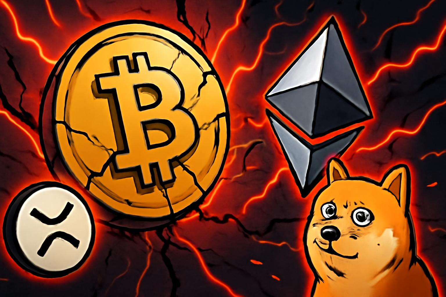 比特币在2025年结束时保持稳定；以太坊、XRP、狗狗币波动