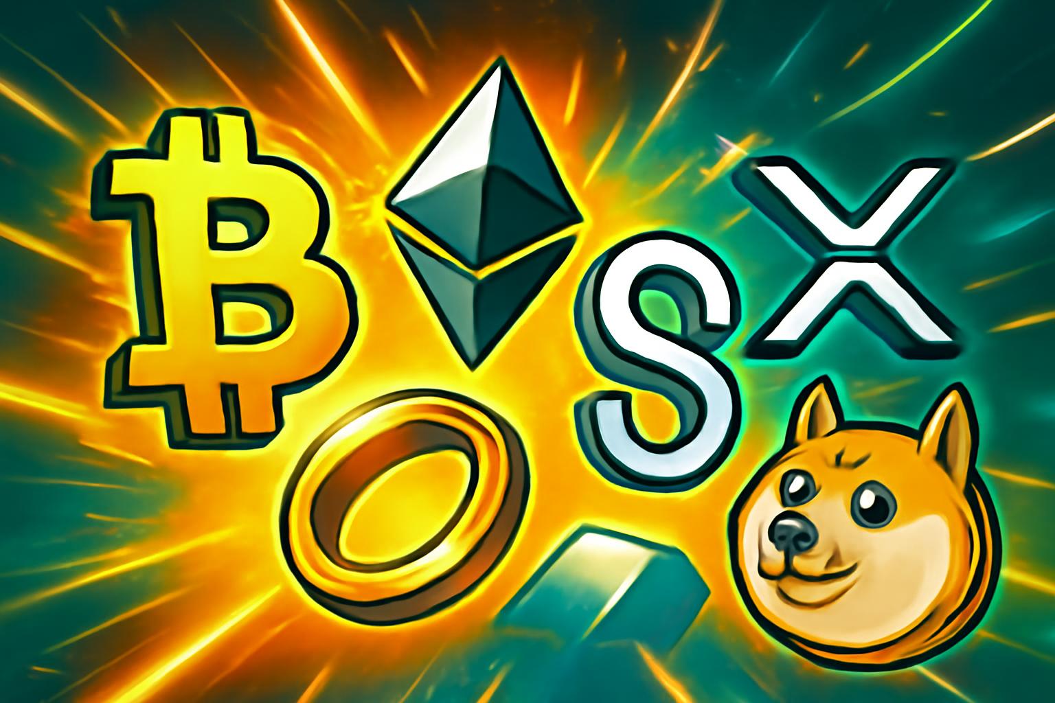 贵金属行情带动宏观聚焦，BTC、ETH、SOL、XRP 与 DOGE 上涨