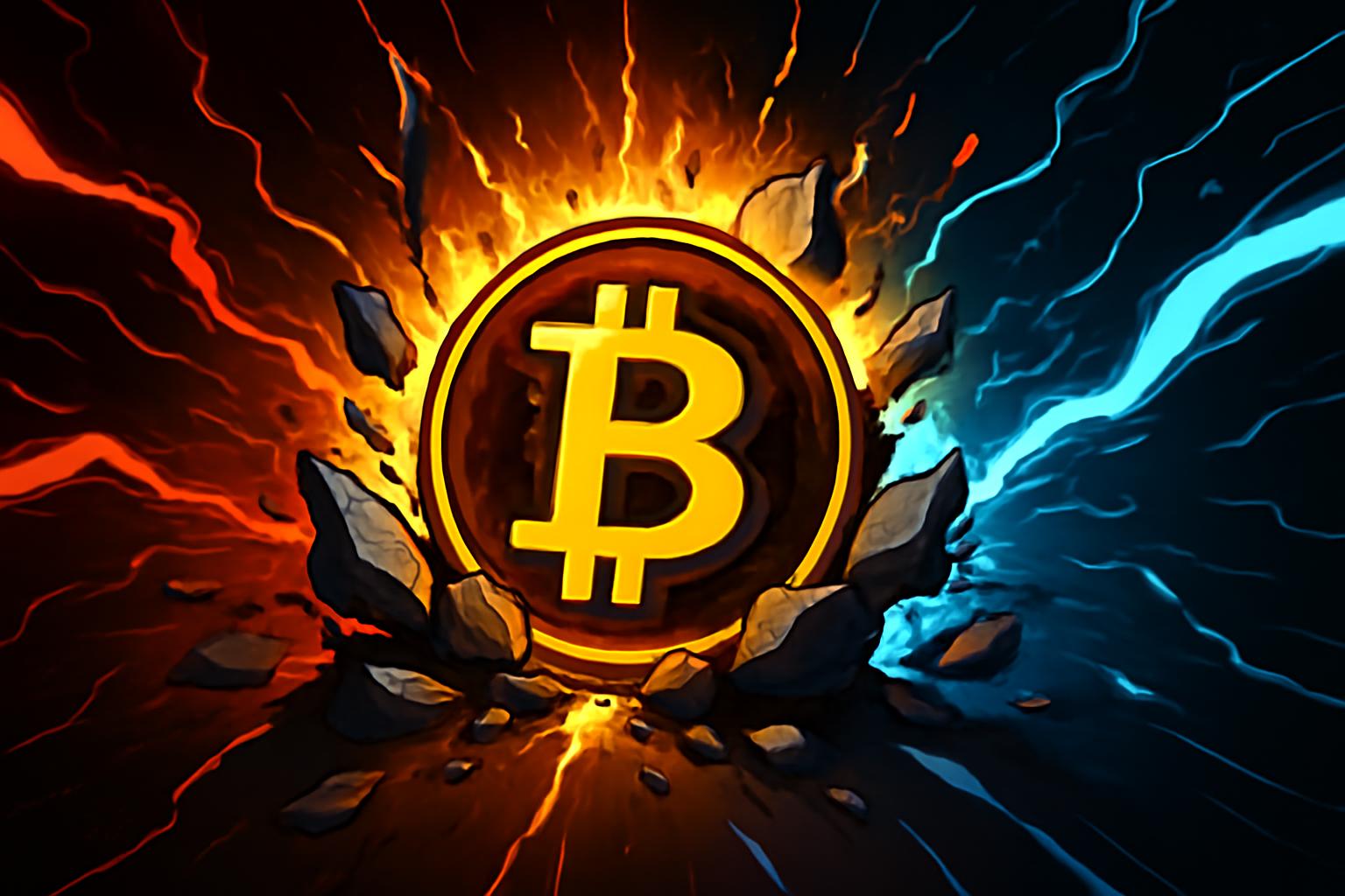 比特币在多头与空头为突破而紧张之际面临巨大挤压