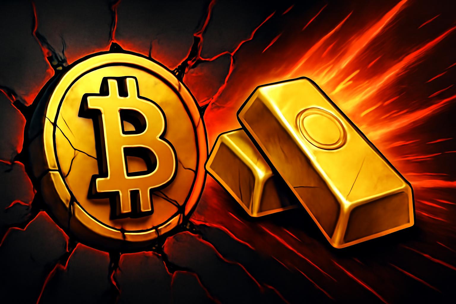 黄金上涨,比特币下滑:加密货币向黄金轮动的辩论