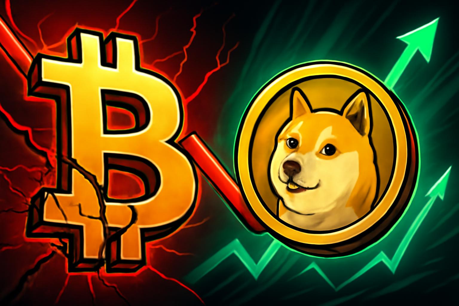 比特币在$90,000遭遇拒绝，市场维持观望; 狗狗币楔形信号显示上涨潜力