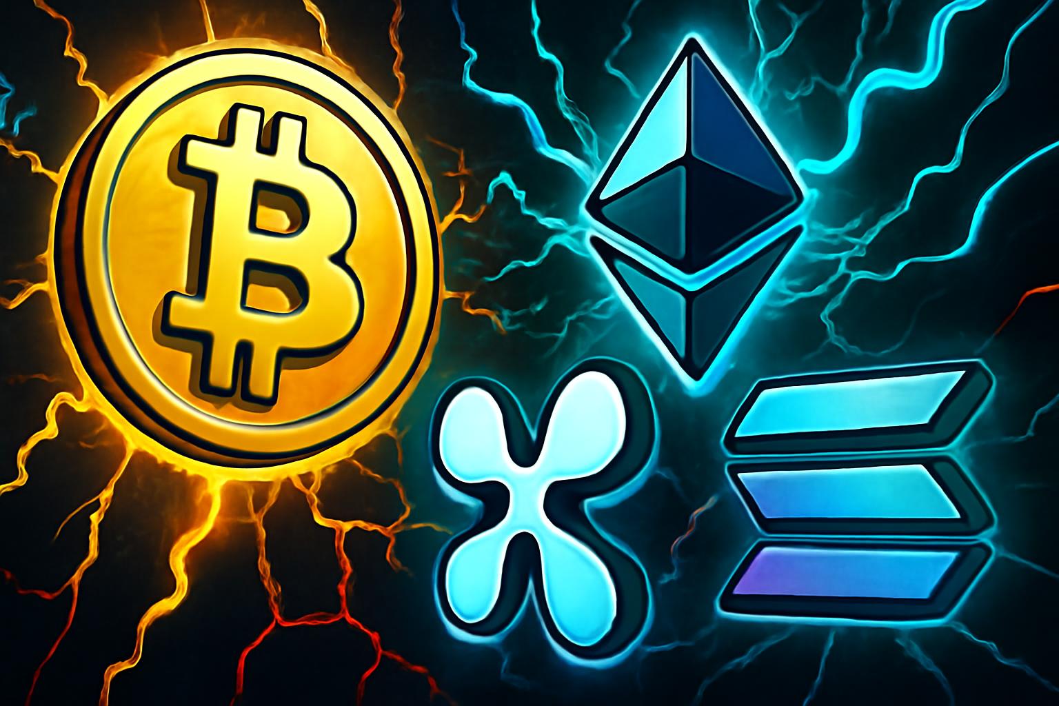 比特币、XRP、以太坊、索拉纳在周五通胀数据公布前面临波动