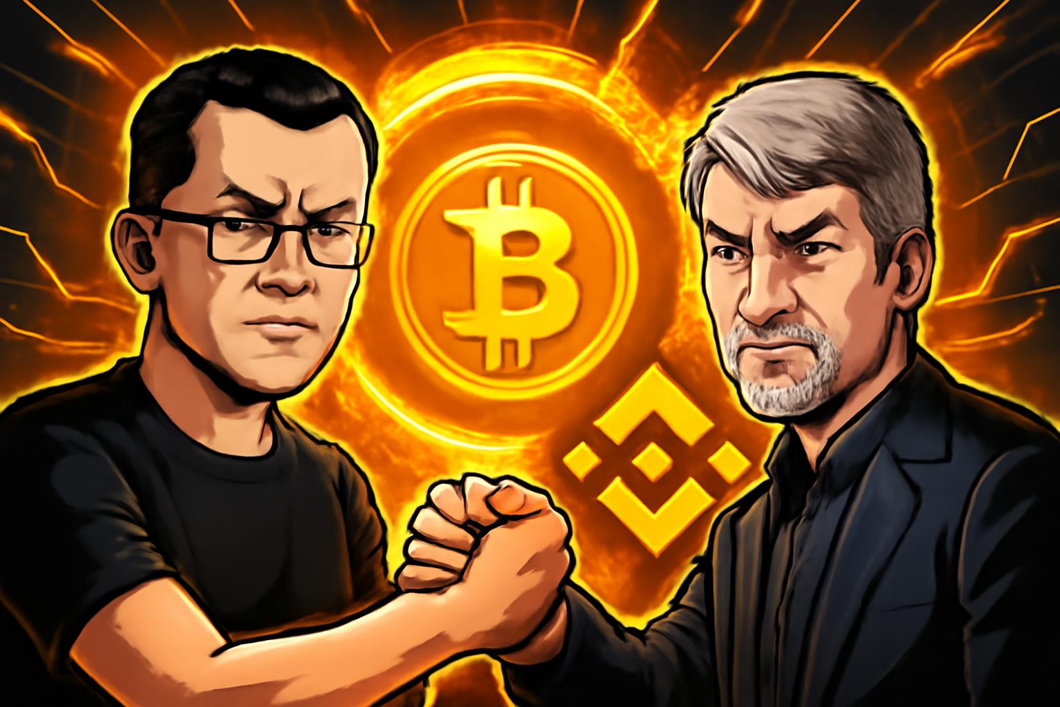 迈克尔·塞勒在迪拜区块链周会见币安创始人CZ——伟大的比特币交易