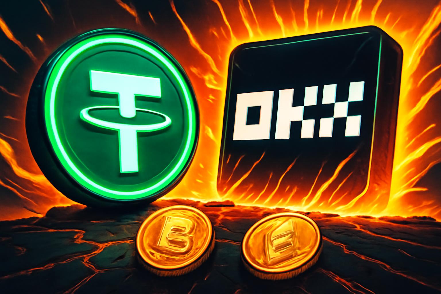 向 OKX 的大额 USDT 鲸鱼转移引发市场活跃