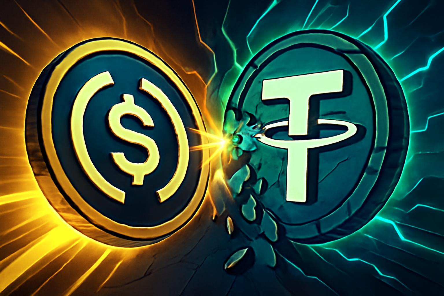 USDC 在年度交易量上超越 USDT:稳定币的转折点