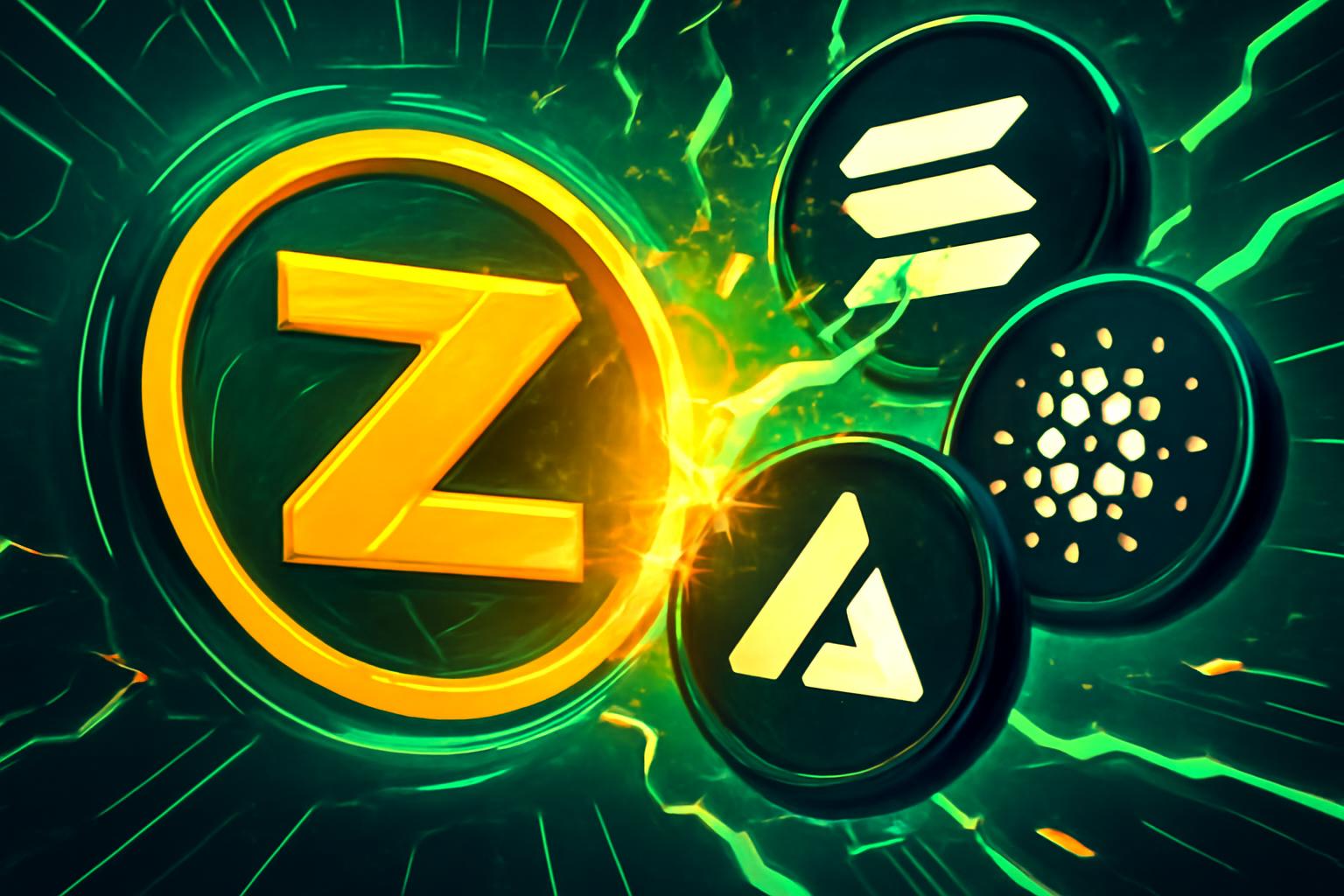 ZKP 看中 500 倍投资回报率，SOL、ADA 与 AVAX 停滞