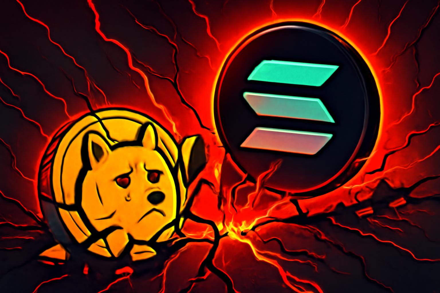 模因币在2025–2026年崩跌：市值下降61%，Solana 活跃度下降66%