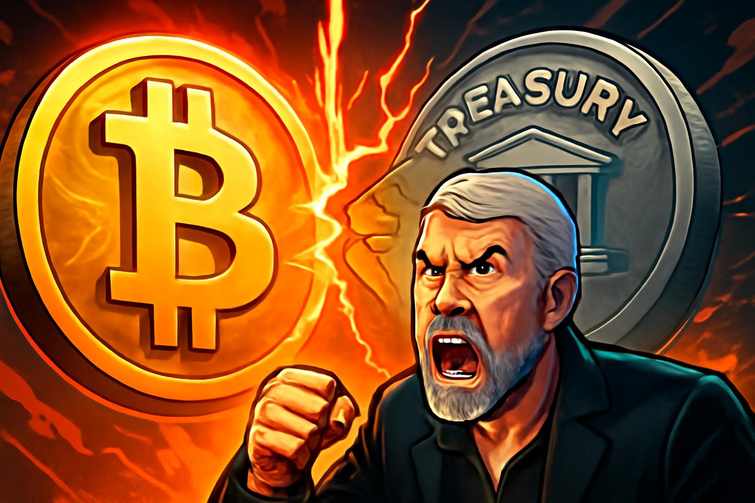 Saylor 在激烈访谈中捍卫比特币储备策略