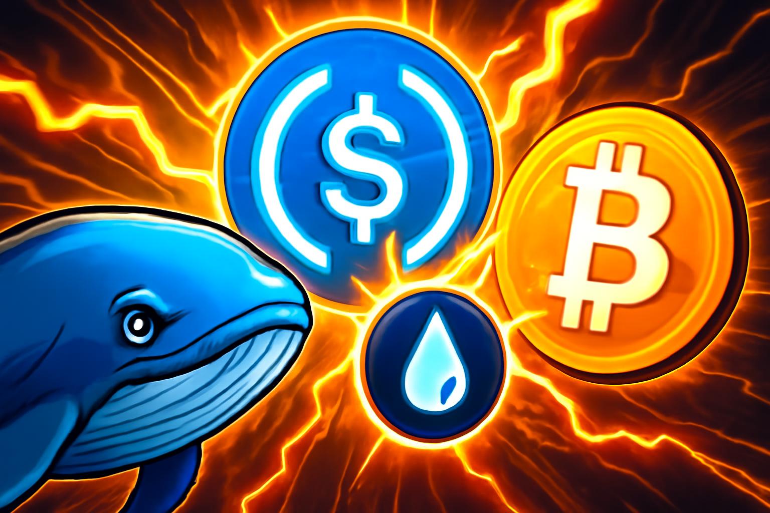 鲸鱼将 $8M USDC 转入 Hyperliquid，开启大规模山寨币多头与 20x BTC 多头