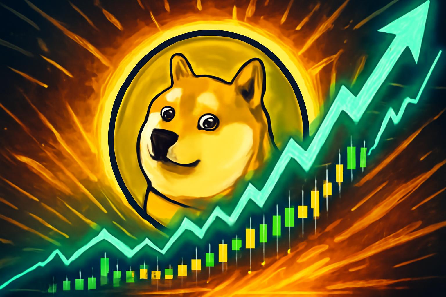 狗狗币在成交量激增、金叉显现之际接近$0.20的反弹