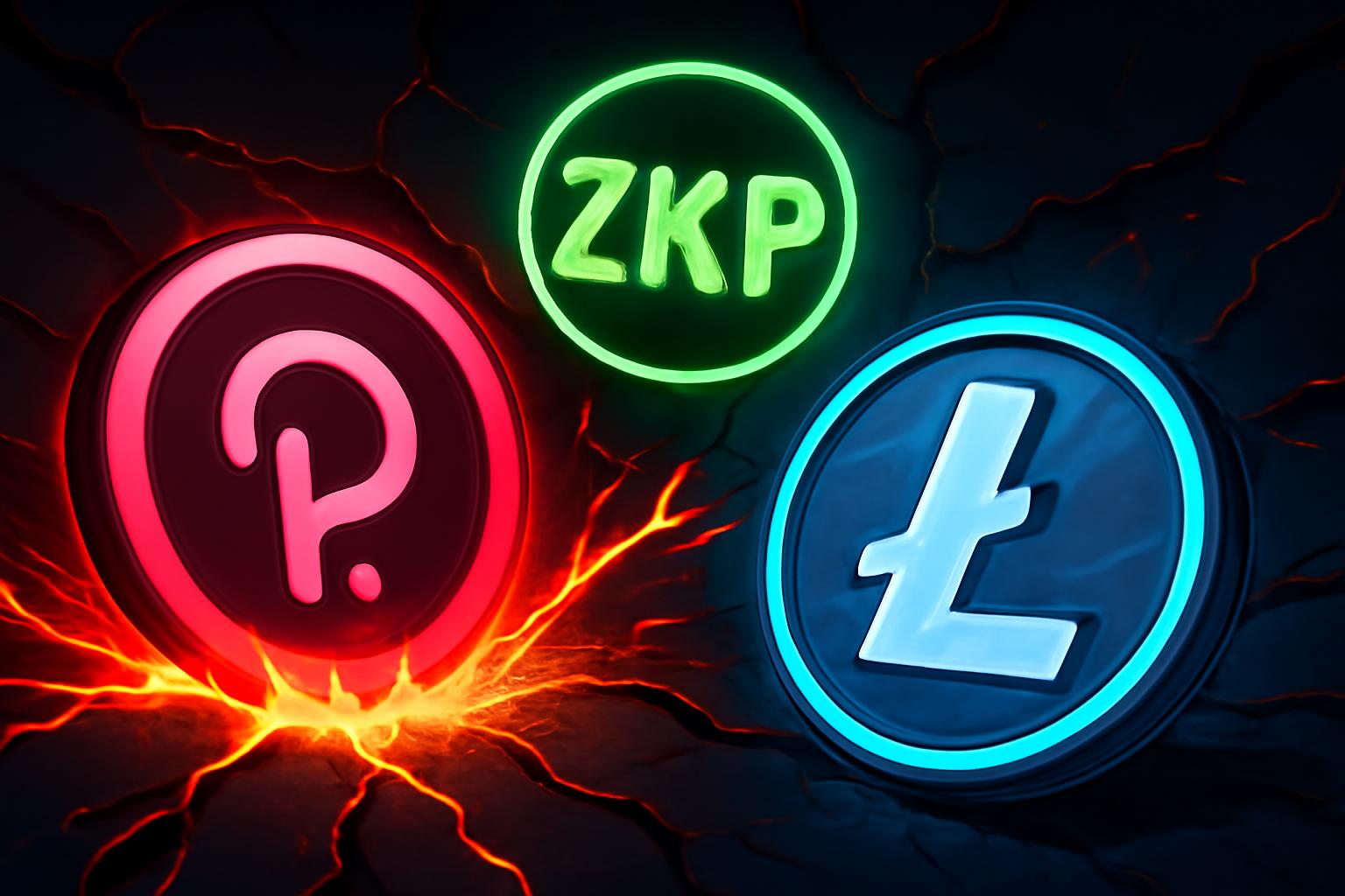 波卡与莱特币在关键价格区间交易,ZKP 预售重塑早期代币分发