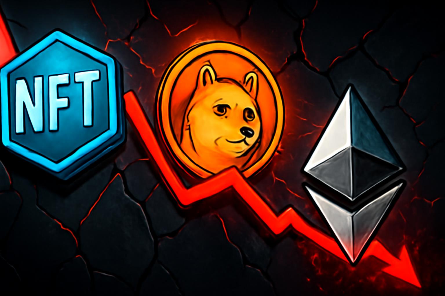 NFTs 与梗币下滑，ICO 需求下降，以太坊 Gas 燃烧下降