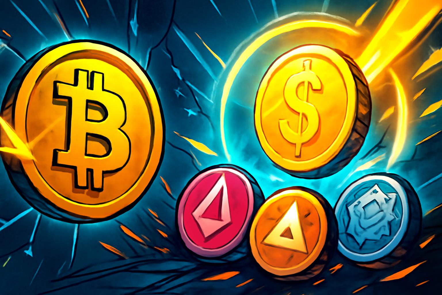 比特币在避险情绪提振金价时停滞；山寨币分化