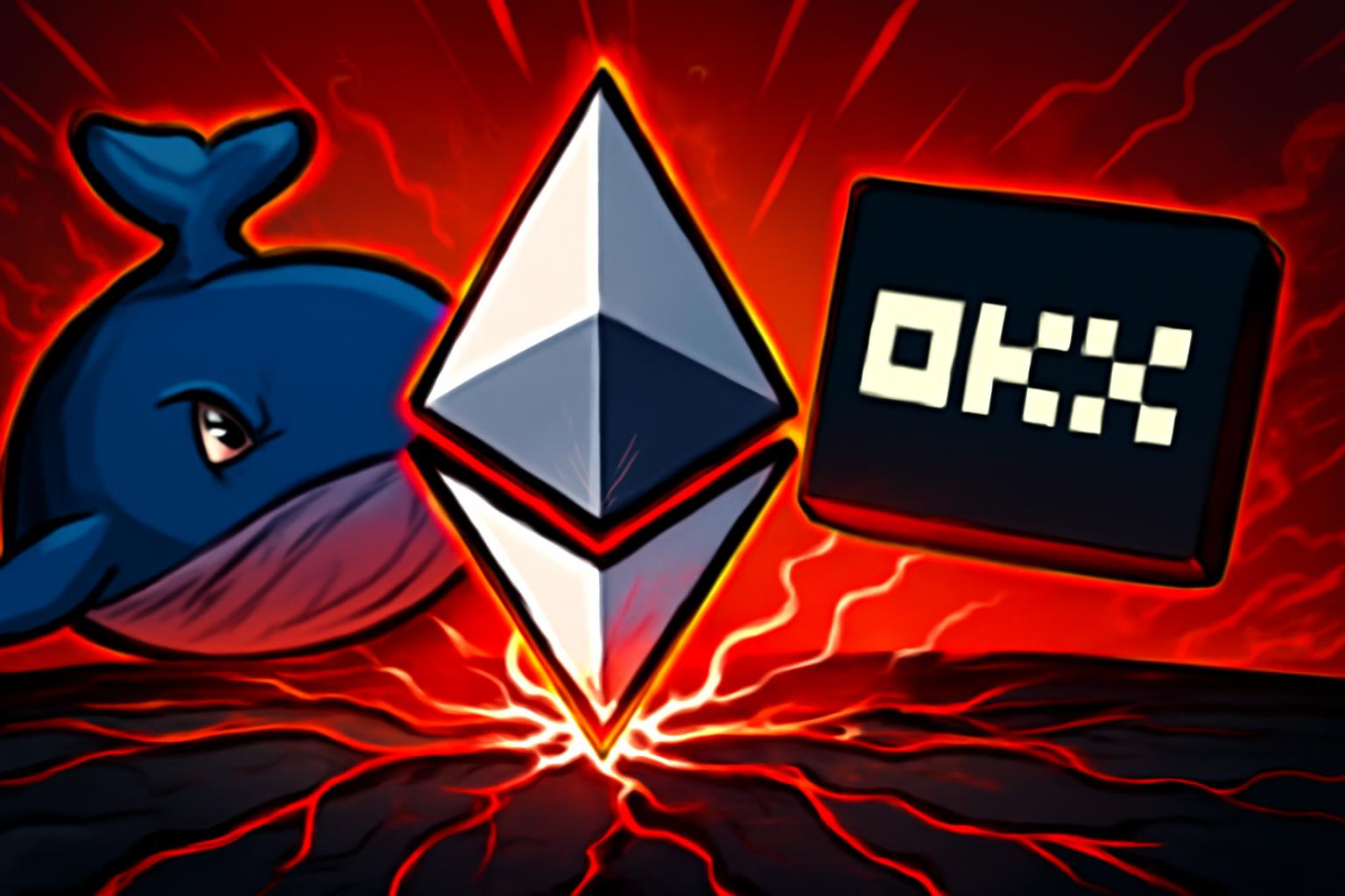 OKX ETH鲸鱼卖出11,190 ETH,降低清算价格