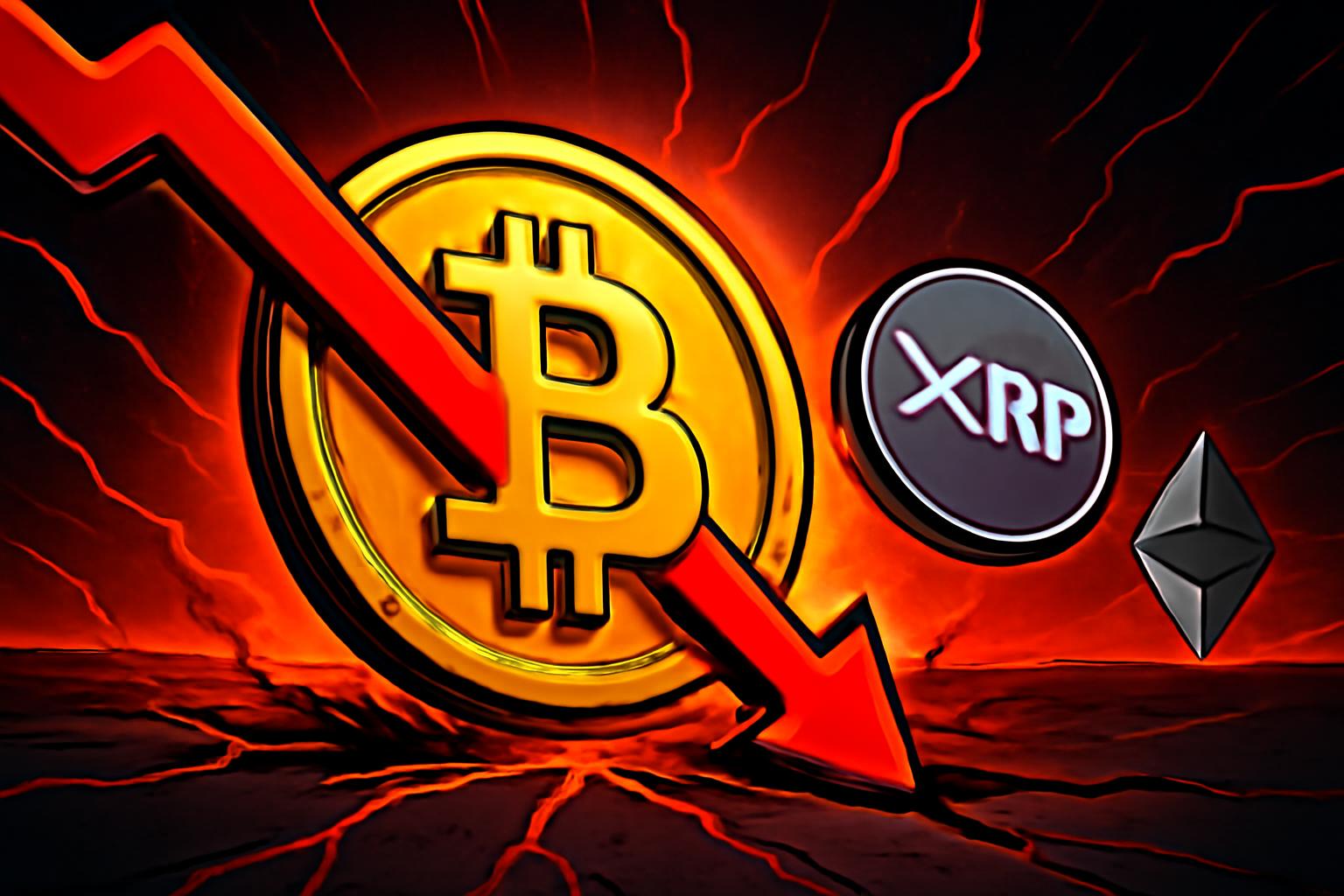 比特币跌至8.8万美元以下; XRP下跌，加密货币承压