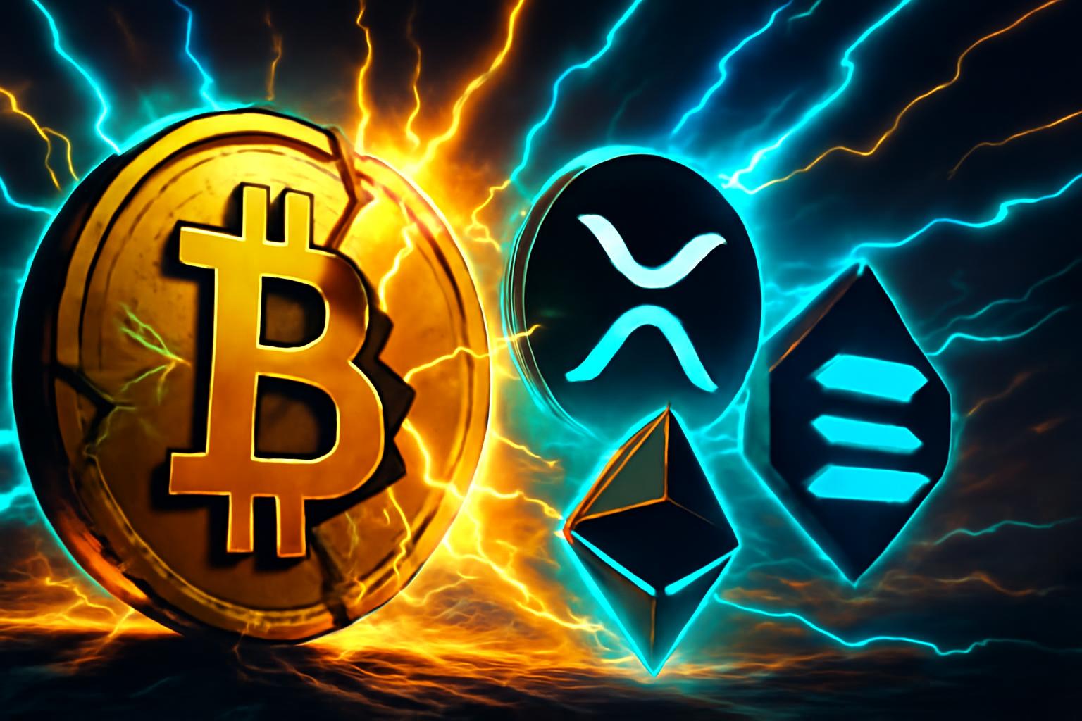 XRP、以太坊和 Solana 在 2026 年可能超越比特币