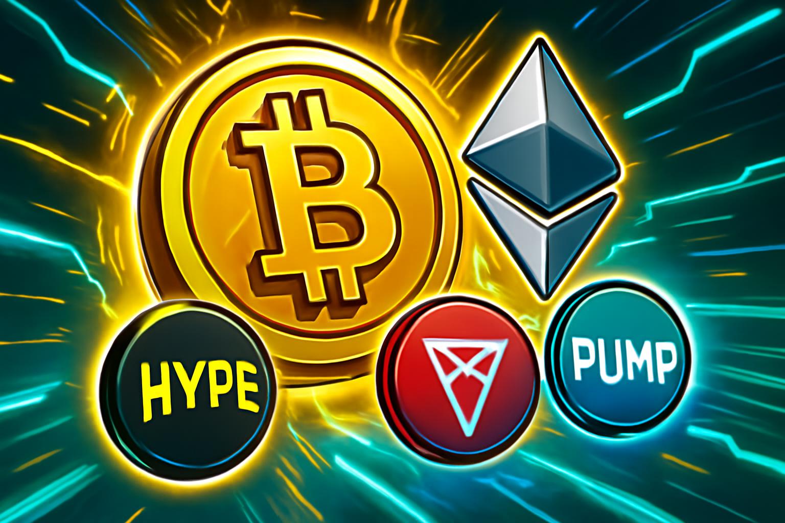 BTC 与 ETH 保持涨势,山寨币领涨,HYPE、PUMP、CHZ 推动上涨