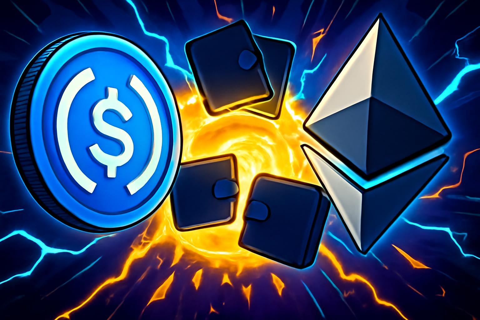 以太坊上匿名钱包之间的大额 USDC 转移引发流动性变动