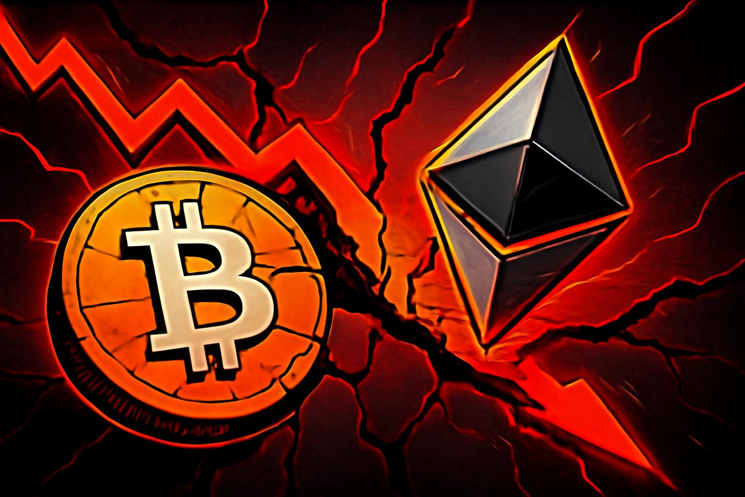 比特币价格下跌，市场熊市趋势加深；以太坊与金属下跌