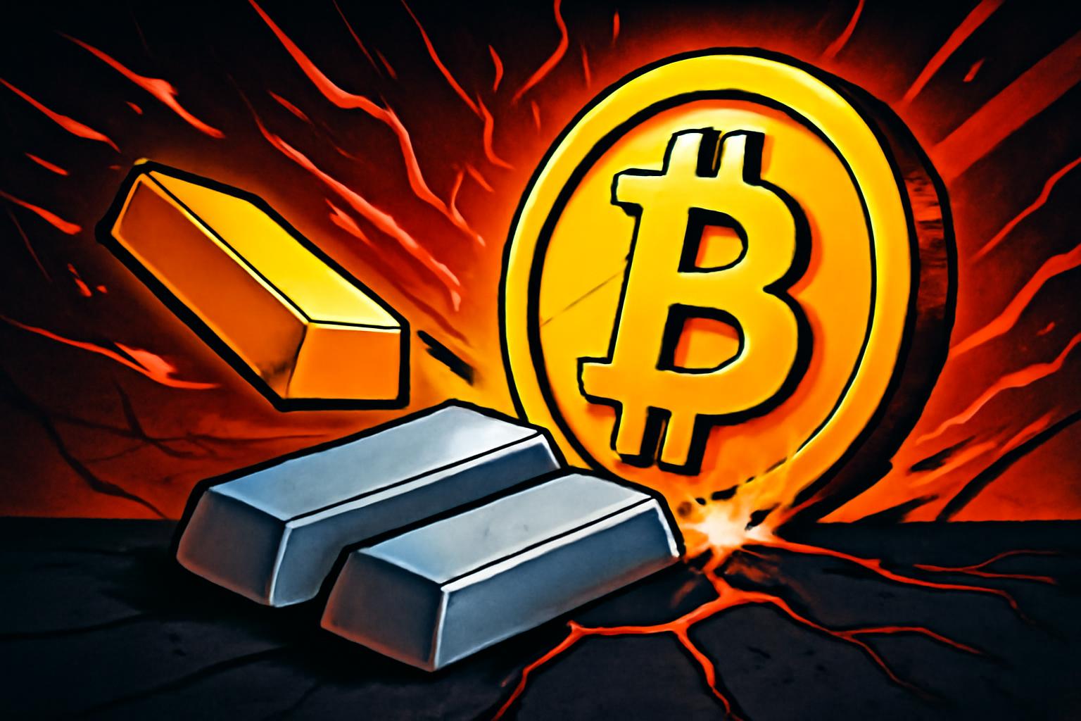 黄金与白银泡沫破裂可能决定比特币的下一步走向