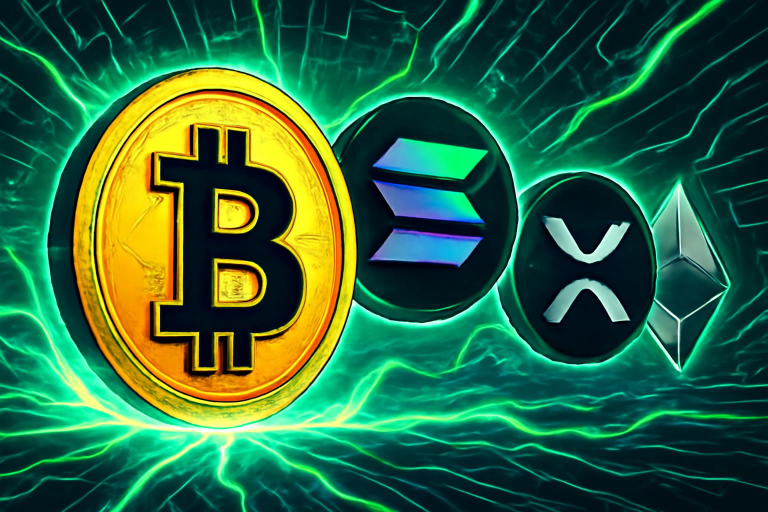 BTC、ETH、XRP 与 Solana 在2026年的链上与社交指标