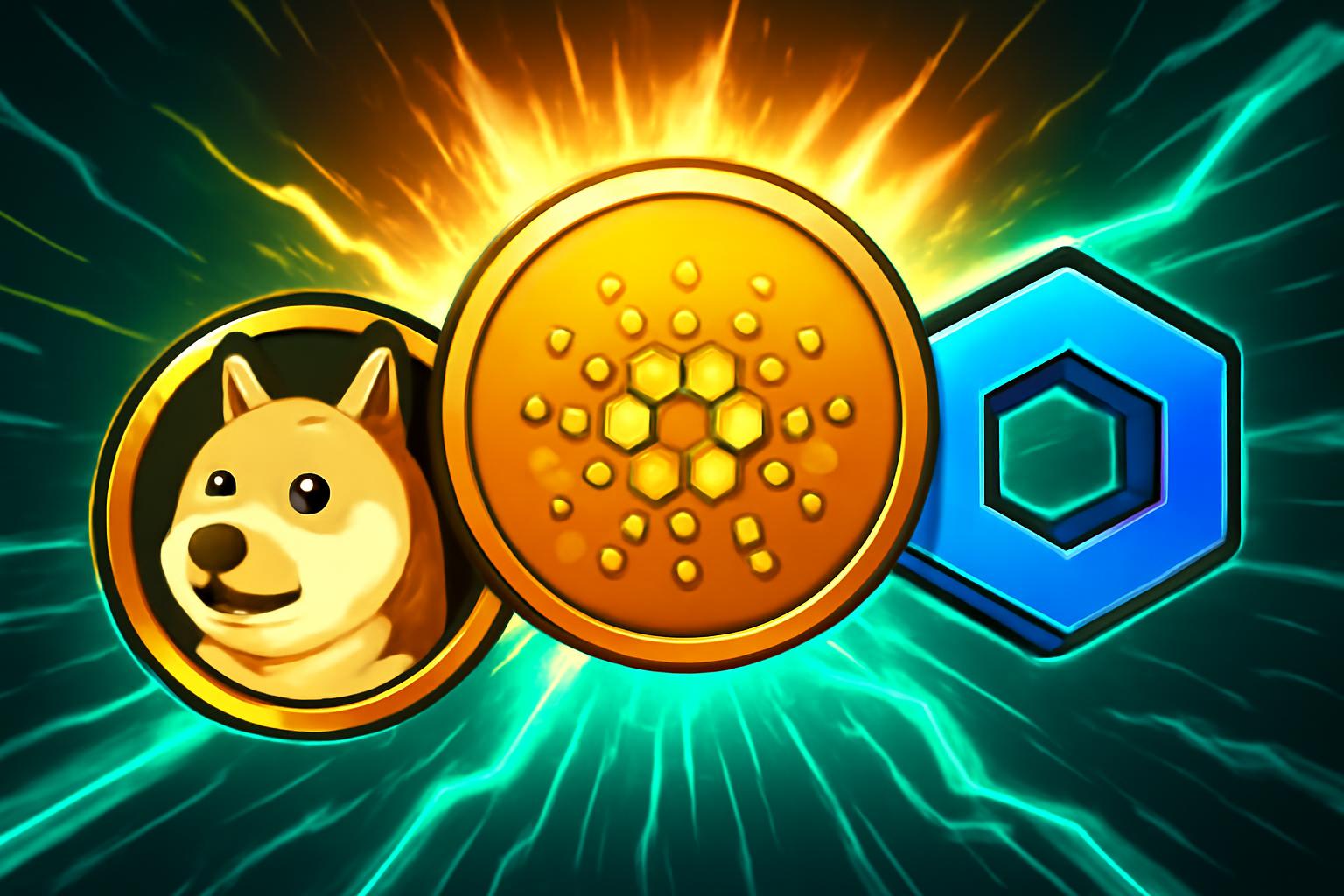 ETF 押注推动 DOGE、ADA 与 LINK 随着加密市场反弹走高