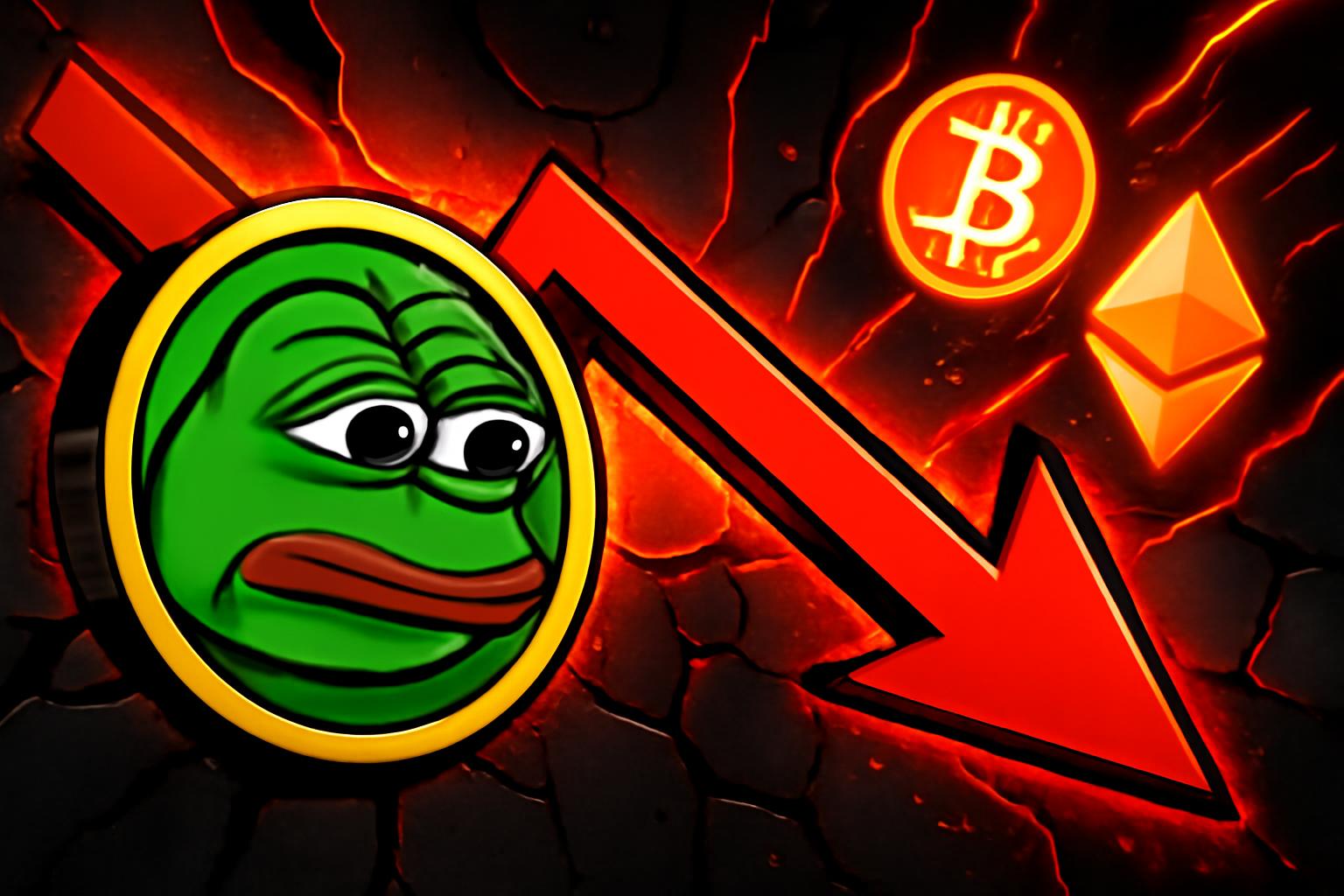 PEPE在一个月内下跌38%，山寨币轮动压制梗币